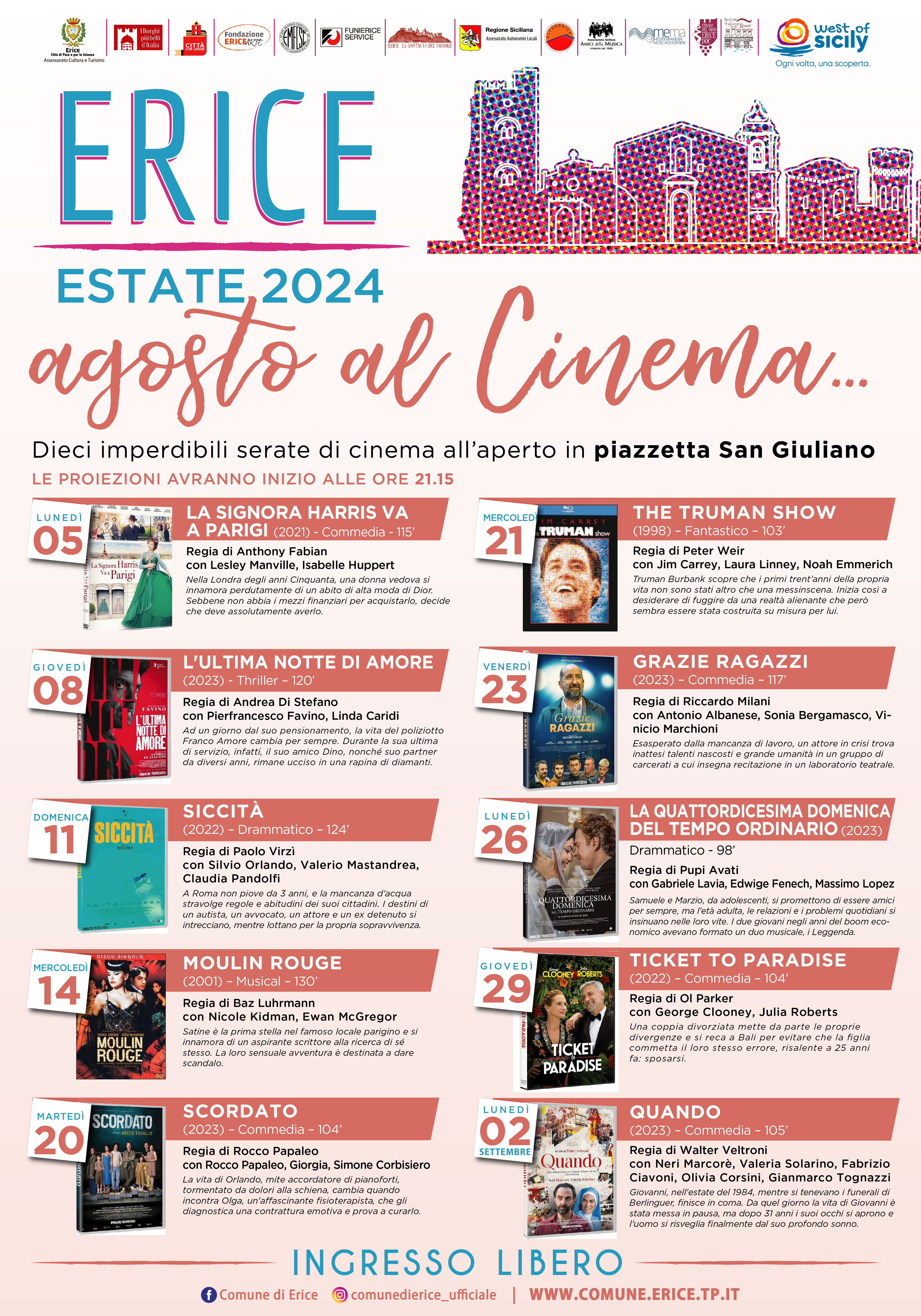 ERICE - AGOSTO AL CINEMA